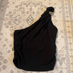 H&M Black One-Shoulder Top